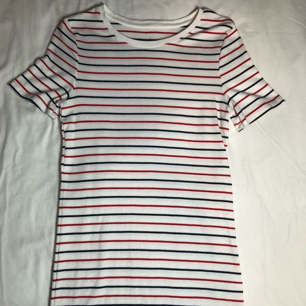A New Day Red, White & Black Striped T-Shirt XS